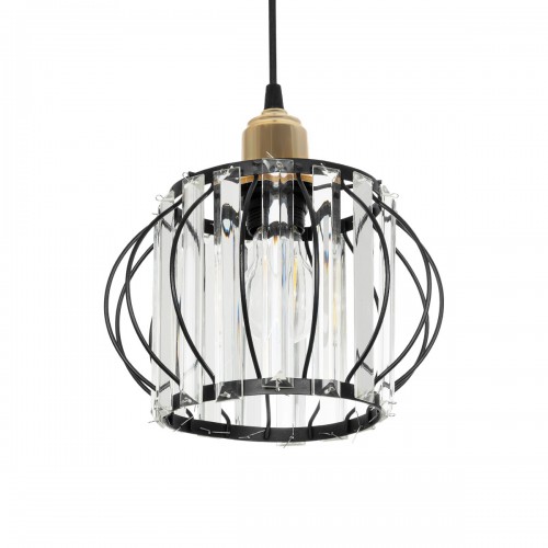 GloboStar® LUCERO 201-0078 Vintage Κρεμαστό Φωτιστικό Πλέγμα Μονόφωτο 1 x E27 IP20 Μαύρο και Χρυσό Μέταλλο - Μ16 x Π16 x Υ70cm Διακόσμηση - Φως - Χαλιά GloboStar® LUCERO 201-0078 Vintage Κρεμαστό Φωτιστικό Πλέγμα Μονόφωτο 1 x E27 IP20 Μαύρο και Χρυσό Μέταλλο - Μ16 x Π16 x Υ70cm Διακόσμηση - Φως - Χαλιά