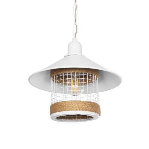 GloboStar® GLORA 201-0089 Vintage Κρεμαστό Φωτιστικό Καμπάνα Μονόφωτο 1 x E27 IP20 Λευκο Μέταλλο - Μ30 x Π30 x Υ54cm Διακόσμηση - Φως - Χαλιά GloboStar® GLORA 201-0089 Vintage Κρεμαστό Φωτιστικό Καμπάνα Μονόφωτο 1 x E27 IP20 Λευκο Μέταλλο - Μ30 x Π30 x Υ54cm Διακόσμηση - Φως - Χαλιά