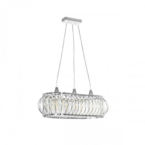 GloboStar® RAZIA 201-0101 Vintage Κρεμαστό Φωτιστικό Κρύσταλλα Τρίφωτο 3 x E27 IP20 Ασημί Μέταλλο με Διάφανο Γυαλί - Μ60 x Π40 x Υ70cm Διακόσμηση - Φως - Χαλιά GloboStar® RAZIA 201-0101 Vintage Κρεμαστό Φωτιστικό Κρύσταλλα Τρίφωτο 3 x E27 IP20 Ασημί Μέταλλο με Διάφανο Γυαλί - Μ60 x Π40 x Υ70cm Διακόσμηση - Φως - Χαλιά