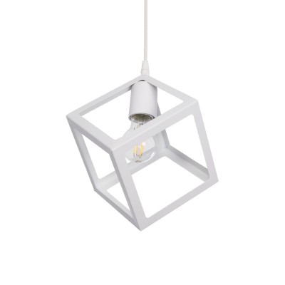 GLOBOSTAR® DISE 201-0052 Μοντέρνο Κρεμαστό Φωτιστικό Οροφής με Ντουί 1 x E27 AC 220-240V IP20 - Λευκό - Μ28 x Π28 x Υ31cm GLOBOSTAR® DISE 201-0052 Μοντέρνο Κρεμαστό Φωτιστικό Οροφής με Ντουί 1 x E27 AC 220-240V IP20 - Λευκό - Μ28 x Π28 x Υ31cm