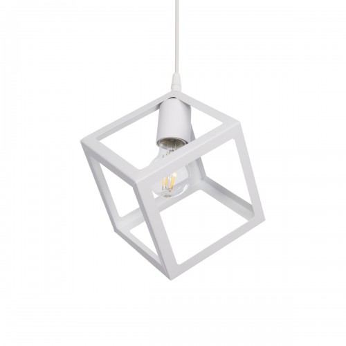 GloboStar® DISE 201-0052 Μοντέρνο Κρεμαστό Φωτιστικό Κύβος Μονόφωτο 1 x E27 IP20 Λευκό Μέταλλο - Μ18 x Π18 x Υ68cm Διακόσμηση - Φως - Χαλιά GloboStar® DISE 201-0052 Μοντέρνο Κρεμαστό Φωτιστικό Κύβος Μονόφωτο 1 x E27 IP20 Λευκό Μέταλλο - Μ18 x Π18 x Υ68cm Διακόσμηση - Φως - Χαλιά