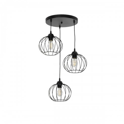 GloboStar® FLAMIA 201-0109 Vintage Κρεμαστό Φωτιστικό Πλέγμα Τρίφωτο 3 x E27 IP20 Μαύρο Μέταλλο - Μ40 x Π40 x Υ60cm Διακόσμηση - Φως - Χαλιά GloboStar® FLAMIA 201-0109 Vintage Κρεμαστό Φωτιστικό Πλέγμα Τρίφωτο 3 x E27 IP20 Μαύρο Μέταλλο - Μ40 x Π40 x Υ60cm Διακόσμηση - Φως - Χαλιά
