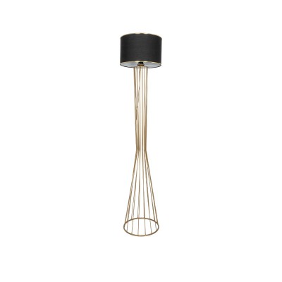 GLOBOSTAR® NOVA 201-0042 Μοντέρνο Επιδαπέδιο Φωτιστικό με Ντουί 1 x E27 AC 220-240V IP20 - Χρυσό & Μαύρο - Μ32 x Π32 x Υ152cm