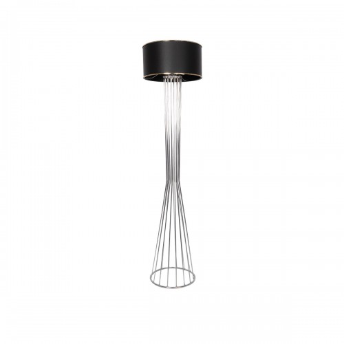 GloboStar® NOVA 201-0039 Μοντέρνο Επιδαπέδιο Φωτιστικό 1 x E27 IP20 Ασημί Μεταλλό με Μαύρο Ύφασμα - Μ38 x Π38 x Υ155cm Διακόσμηση - Φως - Χαλιά GloboStar® NOVA 201-0039 Μοντέρνο Επιδαπέδιο Φωτιστικό 1 x E27 IP20 Ασημί Μεταλλό με Μαύρο Ύφασμα - Μ38 x Π38 x Υ155cm Διακόσμηση - Φως - Χαλιά