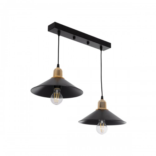 GloboStar® LUCANA 201-00043 Vintage Κρεμαστό Φωτιστικό Ράγα Vintage Δίφωτο 2 x E27 IP20 Mεταλλικό Μαύρο - Μ40 x Π25 x Υ75cm Διακόσμηση - Φως - Χαλιά GloboStar® LUCANA 201-00043 Vintage Κρεμαστό Φωτιστικό Ράγα Vintage Δίφωτο 2 x E27 IP20 Mεταλλικό Μαύρο - Μ40 x Π25 x Υ75cm Διακόσμηση - Φως - Χαλιά