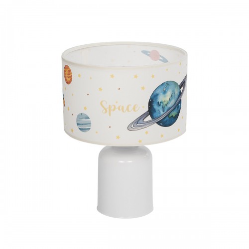 GloboStar® SATURN 204-0030 Παιδικό Eπιτραπέζιο Φωτιστικό Πορτατίφ Μονόφωτο 1 x E27 IP20 Πολύχρωμο Ύφασμα με Λευκό Πλαστικό - Μ24 x Π24 x Υ32cm GloboStar® SATURN 204-0030 Παιδικό Eπιτραπέζιο Φωτιστικό Πορτατίφ Μονόφωτο 1 x E27 IP20 Πολύχρωμο Ύφασμα με Λευκό Πλαστικό - Μ24 x Π24 x Υ32cm
