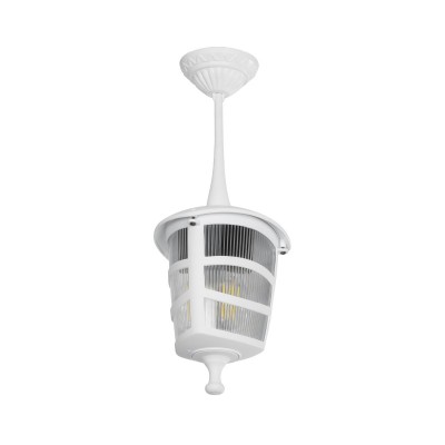GLOBOSTAR® ZARDIN 203-0237 Vintage Φωτιστικό Οροφής με Ντουί 1 x E27 AC 220-240V IP44 - Λευκό - Μ17 x Π17 x Υ42cm
