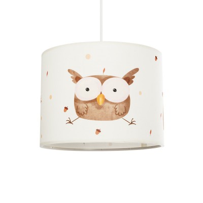 GLOBOSTAR® OWL 204-0017 Παιδικό Κρεμαστό Φωτιστικό Οροφής με Ντουί 1 x E27 AC 220-240V IP20 - Πολύχρωμο - Μ28 x Π28 x Υ24cm