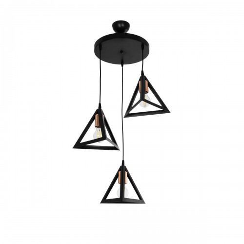 GloboStar® TRIANGLE 203-0162 Μοντέρνο Κρεμαστό Φωτιστικό Καμπάνα Τρίφωτο 3 x E27 IP20 Μαύρο με Χρυσό Πλαστικό - Μ50 x Π50 x Υ80cm Διακόσμηση - Φως - Χαλιά GloboStar® TRIANGLE 203-0162 Μοντέρνο Κρεμαστό Φωτιστικό Καμπάνα Τρίφωτο 3 x E27 IP20 Μαύρο με Χρυσό Πλαστικό - Μ50 x Π50 x Υ80cm Διακόσμηση - Φως - Χαλιά