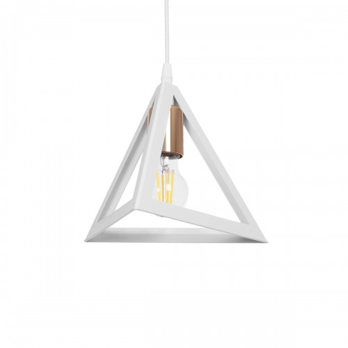 GloboStar® TRIANGLE 203-0165 Μοντέρνο Κρεμαστό Φωτιστικό Καμπάνα Μονόφωτο 1 x E27 IP20 Λευκό με Χρυσό Πλαστικό - Μ24 x Π24 x Υ56cm Διακόσμηση - Φως - Χαλιά GloboStar® TRIANGLE 203-0165 Μοντέρνο Κρεμαστό Φωτιστικό Καμπάνα Μονόφωτο 1 x E27 IP20 Λευκό με Χρυσό Πλαστικό - Μ24 x Π24 x Υ56cm Διακόσμηση - Φως - Χαλιά