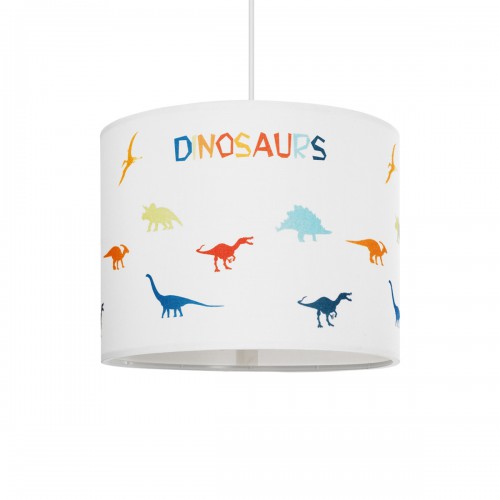 GloboStar® DINO 204-0014 Παιδικό Κρεμαστό Φωτιστικό Φιγούρα Μονόφωτο 1 x E27 IP20 Λευκό Ύφασμα - Μ30 x Π30 x Υ70cm Διακόσμηση - Φως - Χαλιά