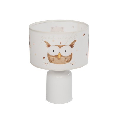 GloboStar® OWL 204-0024 Παιδικό Eπιτραπέζιο Φωτιστικό Πορτατίφ Μονόφωτο 1 x E27 IP20 Πολύχρωμο Ύφασμα με Λευκό Πλαστικό - Μ24 x Π24 x Υ32cm GloboStar® OWL 204-0024 Παιδικό Eπιτραπέζιο Φωτιστικό Πορτατίφ Μονόφωτο 1 x E27 IP20 Πολύχρωμο Ύφασμα με Λευκό Πλαστικό - Μ24 x Π24 x Υ32cm