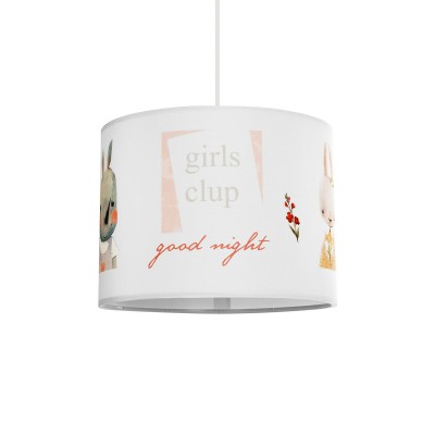 GLOBOSTAR® GIRLSCLUB 204-0010 Παιδικό Κρεμαστό Φωτιστικό Οροφής με Ντουί 1 x E27 AC 220-240V IP20 - Πολύχρωμο - Μ28 x Π28 x Υ24cm