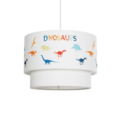 GLOBOSTAR® DINO 204-0006 Παιδικό Κρεμαστό Φωτιστικό Οροφής με Ντουί 1 x E27 AC 220-240V IP20 - Πολύχρωμο - Μ30 x Π30 x Υ24cm