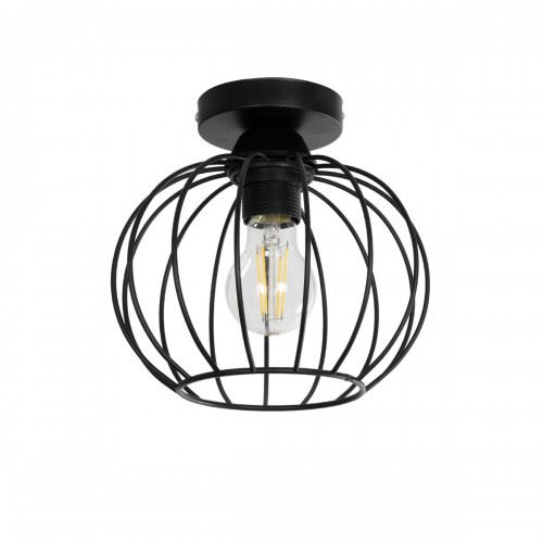 GLOBOSTAR® BITUIN 201-0116 Μοντέρνο Φωτιστικό Οροφής με Ντουί 1 x E27 AC 220-240V IP20 - Μαύρο - Μ21 x Π21 x Υ18cm Διακόσμηση - Φως - Χαλιά