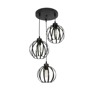 GLOBOSTAR® LUSE 202-0049 Μοντέρνο Κρεμαστό Φωτιστικό Οροφής με Ντουί 3 x E27 AC 220-240V IP20 - Μαύρο - Μ40 x Π40 x Υ65cm GLOBOSTAR® LUSE 202-0049 Μοντέρνο Κρεμαστό Φωτιστικό Οροφής με Ντουί 3 x E27 AC 220-240V IP20 - Μαύρο - Μ40 x Π40 x Υ65cm