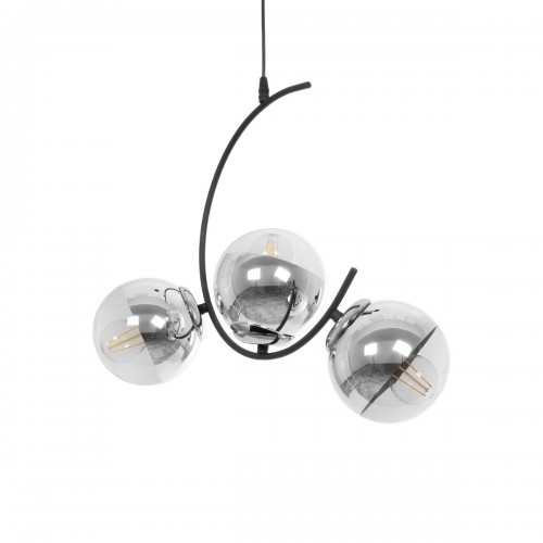 GLOBOSTAR® CITY 202-0041 Μοντέρνο Κρεμαστό Φωτιστικό Οροφής με Ντουί 3 x E27 AC 220-240V IP20 - Μαύρο, Ασημί & Διάφανο - Μ60 x Π35 x Υ50cm GLOBOSTAR® CITY 202-0041 Μοντέρνο Κρεμαστό Φωτιστικό Οροφής με Ντουί 3 x E27 AC 220-240V IP20 - Μαύρο, Ασημί & Διάφανο - Μ60 x Π35 x Υ50cm