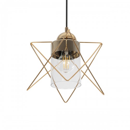 GLOBOSTAR® PLEX 202-0037 Μοντέρνο Κρεμαστό Φωτιστικό Οροφής με Ντουί 1 x E27 AC 220-240V IP20 - Χρυσό & Διάφανο - Μ25 x Π25 x Υ23cm GLOBOSTAR® PLEX 202-0037 Μοντέρνο Κρεμαστό Φωτιστικό Οροφής με Ντουί 1 x E27 AC 220-240V IP20 - Χρυσό & Διάφανο - Μ25 x Π25 x Υ23cm