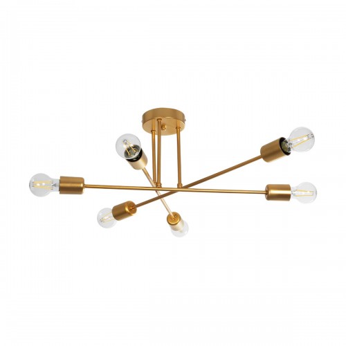 GLOBOSTAR® SPIDI 203-0114 Μοντέρνο Φωτιστικό Οροφής με Ντουί 6 x E27 AC 220-240V IP20 - Χρυσό - Μ61 x Π61 x Υ25cm GLOBOSTAR® SPIDI 203-0114 Μοντέρνο Φωτιστικό Οροφής με Ντουί 6 x E27 AC 220-240V IP20 - Χρυσό - Μ61 x Π61 x Υ25cm