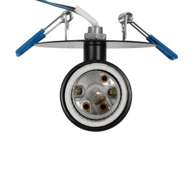 GLOBOSTAR® SARA 999-0058 Χωνευτό Φωτιστικό Οροφής με Ντουί 1 x E27 AC 220-240V IP20 - Μαύρο - Μ8 x Π8 x Υ11cm / Q5.5cm