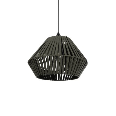 GLOBOSTAR® NUI 205-0069 Boho Κρεμαστό Φωτιστικό Οροφής με Ντουί 1 x E27 AC 220-240V IP20 - Πρασίνο - M36 x Π36 x Υ27cm