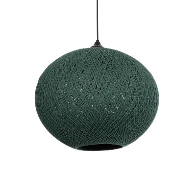 GLOBOSTAR® SOLEI 205-0013 Boho Κρεμαστό Φωτιστικό Οροφής με Ντουί 1 x E27 AC 220-240V IP20 - Πράσινο - M40 x Π40 x Υ36cm