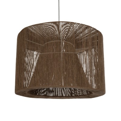 GLOBOSTAR® ZYLINDER 205-0023 Boho Κρεμαστό Φωτιστικό Οροφής με Ντουί 1 x E27 AC 220-240V IP20 - Καφέ - M80 x Π80 x Υ51cm GLOBOSTAR® ZYLINDER 205-0023 Boho Κρεμαστό Φωτιστικό Οροφής με Ντουί 1 x E27 AC 220-240V IP20 - Καφέ - M80 x Π80 x Υ51cm