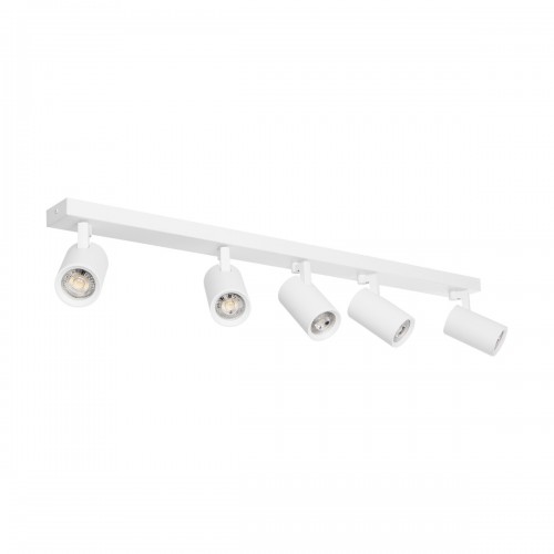 kelvo® SPOTA KLV-101-0143 Μοντέρνο Κινούμενο Φωτιστικό Σποτ Οροφής με Ντουί 5 x GU10 90° AC 220-240V IP20 - Λευκό Ματ - Μ79.5 x Π6.3 x Υ14cm Διακόσμηση - Φως - Χαλιά