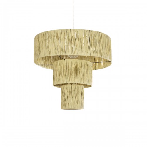 GLOBOSTAR® COROIN 205-0035 Boho Κρεμαστό Φωτιστικό Οροφής με Ντουί 1 x E27 AC 220-240V IP20 - Μπεζ - M70 x Π70 x Υ64cm Διακόσμηση - Φως - Χαλιά