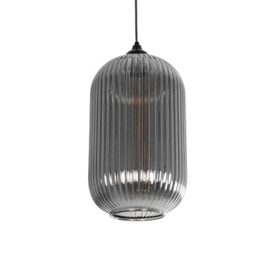 GLOBOSTAR® MELONI 206-0018 Μοντέρνο Κρεμαστό Φωτιστικό Οροφής με Ντουί 1 x E27 AC 220-240V IP20 - Μαύρο Φιμέ - Μ20 x Π20 x Υ38cm GLOBOSTAR® MELONI 206-0018 Μοντέρνο Κρεμαστό Φωτιστικό Οροφής με Ντουί 1 x E27 AC 220-240V IP20 - Μαύρο Φιμέ - Μ20 x Π20 x Υ38cm