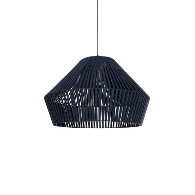 GLOBOSTAR® NUI 205-0072 Boho Κρεμαστό Φωτιστικό Οροφής με Ντουί 1 x E27 AC 220-240V IP20 - Μπλε - M60 x Π60 x Υ41cm