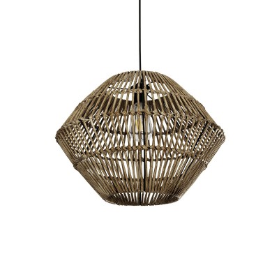 GLOBOSTAR® ARANCIA 205-0048 Boho Κρεμαστό Φωτιστικό Οροφής με Ντουί 1 x E27 AC 220-240V IP20 - Μπεζ - M46 x Π46 x Υ35cm