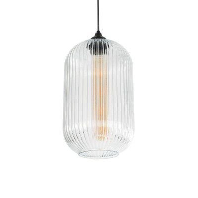 GLOBOSTAR® MELONI 206-0017 Μοντέρνο Κρεμαστό Φωτιστικό Οροφής με Ντουί 1 x E27 AC 220-240V IP20 - Διάφανο - Μ20 x Π20 x Υ38cm GLOBOSTAR® MELONI 206-0017 Μοντέρνο Κρεμαστό Φωτιστικό Οροφής με Ντουί 1 x E27 AC 220-240V IP20 - Διάφανο - Μ20 x Π20 x Υ38cm
