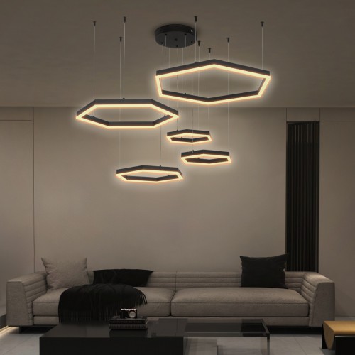 kelvo® LEXAGON KLV-101-0179 Κρεμαστό Φωτιστικό Οροφής LED 120W 12000lm 200° AC 220-240V IP20 Ρυθμιζόμενο Λευκό CCT με Χειριστήριο από 2700K έως 6000K Dimmable - Lumileds SMD Chip - Μαύρο Ματ - Μ110 x Π90 x Υ110cm - 3 Χρόνια Εγγύηση Διακόσμηση - Φως - Χαλι kelvo® LEXAGON KLV-101-0179 Κρεμαστό Φωτιστικό Οροφής LED 120W 12000lm 200° AC 220-240V IP20 Ρυθμιζόμενο Λευκό CCT με Χειριστήριο από 2700K έως 6000K Dimmable - Lumileds SMD Chip - Μαύρο Ματ - Μ110 x Π90 x Υ110cm - 3 Χρόνια Εγγύηση Διακόσμηση - Φως - Χαλι