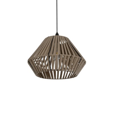 GLOBOSTAR® NUI 205-0067 Boho Κρεμαστό Φωτιστικό Οροφής με Ντουί 1 x E27 AC 220-240V IP20 - Μπεζ - M36 x Π36 x Υ27cm