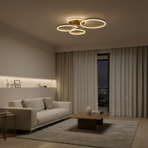kelvo® VENOM KLV-101-0186 Φωτιστικό Οροφής LED 100W 10000lm 360° AC 220-240V IP20 Ρυθμιζόμενο Λευκό CCT με Χειριστήριο από 2700K έως 6000K Dimmable - Lumileds SMD Chip - Χρυσό Πλατίνα - Μ70 x Π40 x Υ16cm - 3 Χρόνια Εγγύηση Διακόσμηση - Φως - Χαλιά kelvo® VENOM KLV-101-0186 Φωτιστικό Οροφής LED 100W 10000lm 360° AC 220-240V IP20 Ρυθμιζόμενο Λευκό CCT με Χειριστήριο από 2700K έως 6000K Dimmable - Lumileds SMD Chip - Χρυσό Πλατίνα - Μ70 x Π40 x Υ16cm - 3 Χρόνια Εγγύηση Διακόσμηση - Φως - Χαλιά