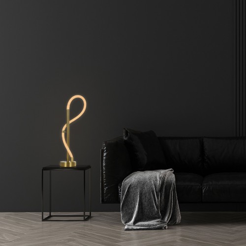kelvo® GLOW KLV-101-0172 Επιτραπέζιο Φωτιστικό Πορτατίφ LED 18W 1800lm 360° AC 220-240V IP20 Ρυθμιζόμενο Λευκό CCT με Αφή 2700K/4500K/6000K Dimmable - Lumileds SMD Chip - Χρυσό Πλατίνα - Μ30 x Π30 x Υ60cm - 3 Χρόνια Εγγύηση Διακόσμηση - Φως - Χαλιά