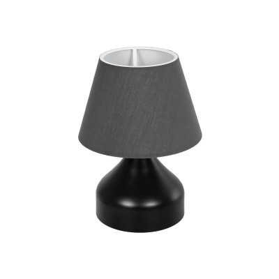 GLOBOSTAR® MICKEY 204-0059 Μοντέρνο Επιτραπέζιο Φωτιστικό Πορτατίφ με Ντουί 1 x E27 AC 220-240V IP20 - Μαύρο - Μ22 x Π22 x Υ30cm