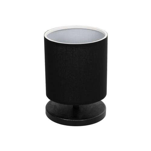 GloboStar® MINNIE 204-0063 Μοντέρνο Eπιτραπέζιο Φωτιστικό Μονόφωτο 1 x E27 IP20 Μαύρο Ξύλο με Μαύρο Ύφασμα - Μ15 x Π15 x Υ22cm Διακόσμηση - Φως - Χαλιά
