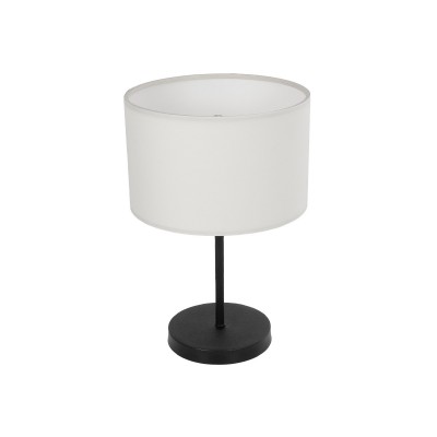 GLOBOSTAR® LARA 204-0075 Μοντέρνο Επιτραπέζιο Φωτιστικό Πορτατίφ με Ντουί 1 x E27 AC 220-240V IP20 - Μαύρο & Μπεζ - Μ24 x Π24 x Υ36cm