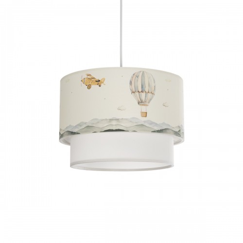 GloboStar® BALLON 204-0121 Παιδικό Κρεμαστό Φωτιστικό Φιγούρα Μονόφωτο 1 x E27 IP20 Πολύχρωμο Ύφασμα - Μ30 x Π30 x Υ70cm Διακόσμηση - Φως - Χαλιά
