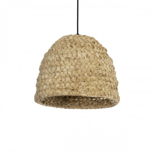 GloboStar® MEKA 204-0163 Boho Κρεμαστό Φωτιστικό Καμπάνα Μονόφωτο 1 x E27 IP20 Μπεζ Rattan - Μ30 x Π30 x Υ25cm Διακόσμηση - Φως - Χαλιά
