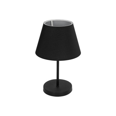 GLOBOSTAR® LARA 204-0074 Μοντέρνο Επιτραπέζιο Φωτιστικό Πορτατίφ με Ντουί 1 x E27 AC 220-240V IP20 - Μαύρο - Μ22 x Π22 x Υ35cm