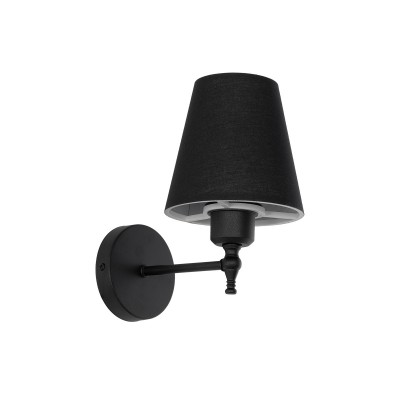 GLOBOSTAR® PAM 204-0113 Μοντέρνο Φωτιστικό Τοίχου - Απλίκα με Ντουί 1 x E27 AC 220-240V IP20 - Μαύρο - Μ23 x Π23 x Υ17cm