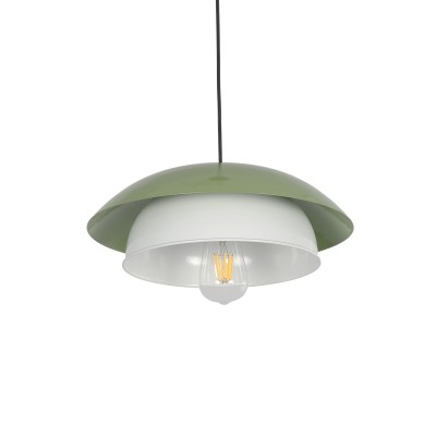 GLOBOSTAR® AURA 204-0119 Μοντέρνο Κρεμαστό Φωτιστικό Οροφής με Ντουί 1 x E27 AC 220-240V IP20 - Πράσινο & Λευκό - Μ31 x Π31 x Υ27cm GLOBOSTAR® AURA 204-0119 Μοντέρνο Κρεμαστό Φωτιστικό Οροφής με Ντουί 1 x E27 AC 220-240V IP20 - Πράσινο & Λευκό - Μ31 x Π31 x Υ27cm