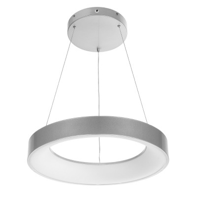 GloboStar® SALEM 61242 Κρεμαστή Πλαφονιέρα Οροφής Δαχτυλίδι-Κύκλος LED CCT 75W 8625lm 120° AC 220-240V - Εναλλαγή Φωτισμού μέσω Τηλεχειριστηρίου All In One Ψυχρό 6000k+Φυσικό 4500k+Θερμό 2700k Dimmable Φ45cm - Ασημί - 3 Years Warranty Διακόσμηση - Φως - Χ GloboStar® SALEM 61242 Κρεμαστή Πλαφονιέρα Οροφής Δαχτυλίδι-Κύκλος LED CCT 75W 8625lm 120° AC 220-240V - Εναλλαγή Φωτισμού μέσω Τηλεχειριστηρίου All In One Ψυχρό 6000k+Φυσικό 4500k+Θερμό 2700k Dimmable Φ45cm - Ασημί - 3 Years Warranty Διακόσμηση - Φως - Χ