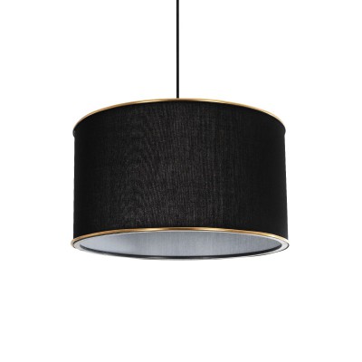GLOBOSTAR® LOFTY 204-0092 Μοντέρνο Κρεμαστό Φωτιστικό Οροφής με Ντουί 1 x E27 AC 220-240V IP20 - Μαύρο - Μ37 x Π37 x Υ21cm