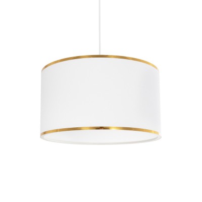 GLOBOSTAR® LOFTY 204-0091 Μοντέρνο Κρεμαστό Φωτιστικό Οροφής με Ντουί 1 x E27 AC 220-240V IP20 - Λευκό - Μ37 x Π37 x Υ21cm