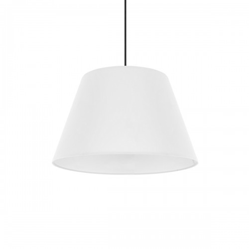 GloboStar® TRIANGLE 204-0089 Μοντέρνο Κρεμαστό Φωτιστικό Kαπέλο Μονόφωτο 1 x E27 IP20 Λευκό Ύφασμα - Μ37 x Π37 x Υ70cm Διακόσμηση - Φως - Χαλιά