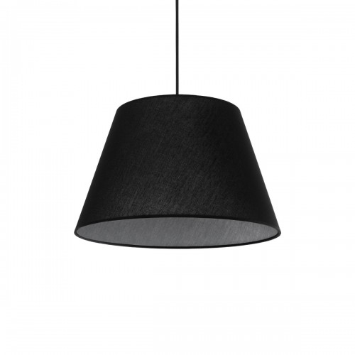 GloboStar® TRIANGLE 204-0088 Μοντέρνο Κρεμαστό Φωτιστικό Kαπέλο Μονόφωτο 1 x E27 IP20 Μαύρο Ύφασμα - Μ37 x Π37 x Υ70cm Διακόσμηση - Φως - Χαλιά